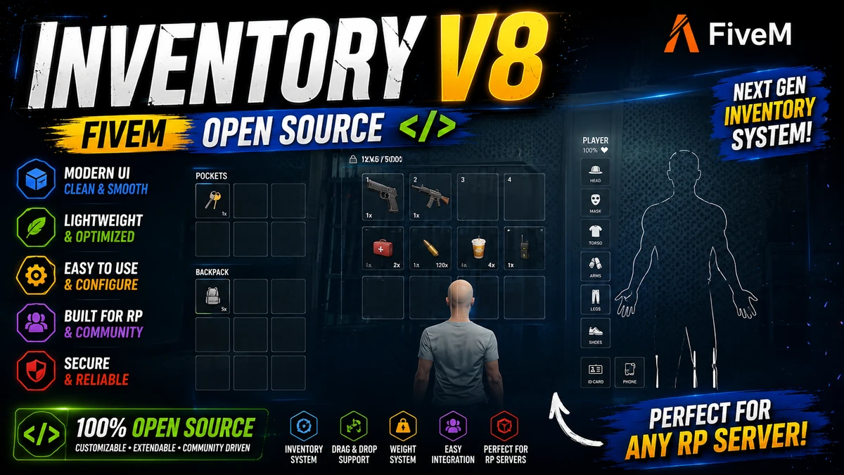 Inventory V8 FiveM | Open Source